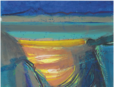 Barbara Rae : Low Tide towards Raasay