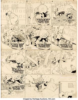 Winsor McCay : Little Nemo in Slumberland Sunday Comic Strip Original Art dated 9-6-08 (New York Herald, 1908)