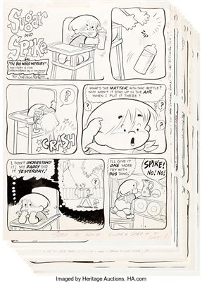 Sheldon Mayer : Sugar & Spike #10 Original Art Story Pages Group of 26 (DC, 1957)