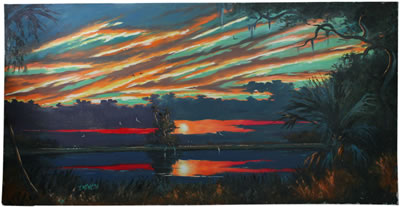 Tracy Newton : 2nd Gen Florida Highwaymen Painting