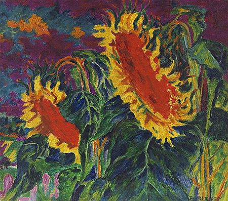 Philipp Bauknecht : Zwei Sonnenblumen, 1926-1928.