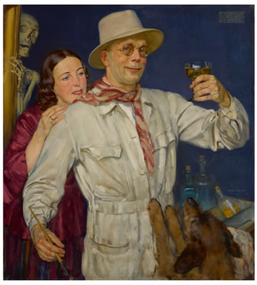 Albert Janesch : SELF PORTRAIT WITH THE ARTIST'S WIFE