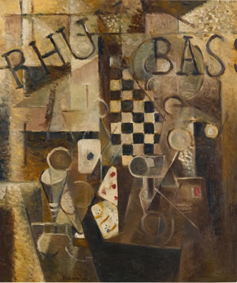 Louis Marcoussis : Nature morte au damier/rhum/bass