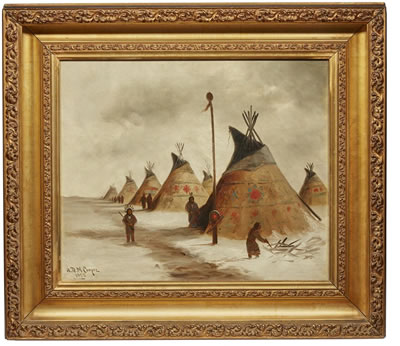 sample from Western Americana Auction: Featuring Gold Rush, Western Advertising, Paintings, Bronzes and Native American Arts (Live)