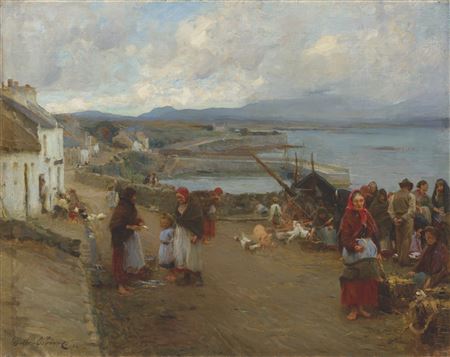 Walter Frederick Osborne : Life in Connemara, a Market Day