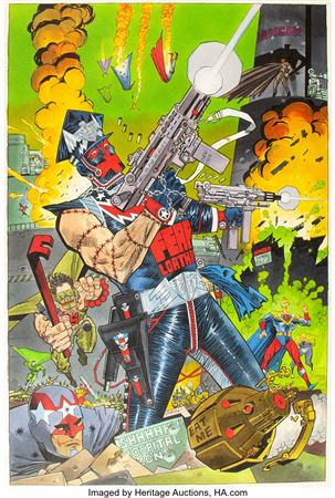 Kevin O'Neill : Marshal Law #1 Couverture Originale (Strip/Marvel UK, 1990)