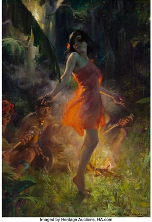 Charles Edward Chambers : Fire Dancer, circa 1920