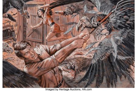 Samson Pollen : Attack of the Man Eating Vultures, True Action interior illustration, August