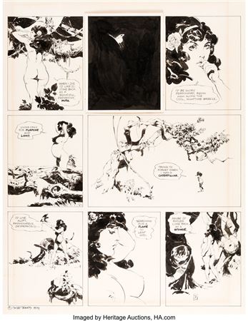 Jeffrey Jones : National Lampoon #52 Complete 1-Page 'Idyl' Story Original Art (National Lampoon, 1974)