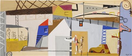 Hananiah Harari : Untitled (Williamsburg Housing Project Mural Study)