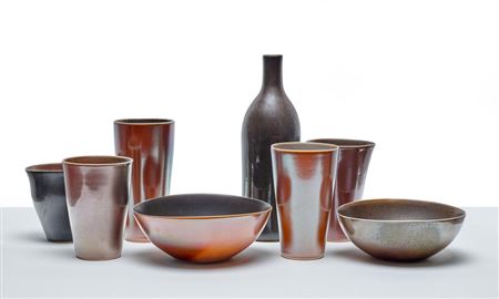 Gwyn Hanssen Pigott : BRONZE STILL LIFE, 1998 (8 pieces)