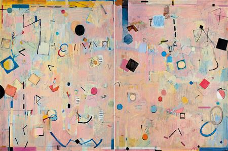 Yvonne Audette : THE JUGGLERS, 1967 (diptych)