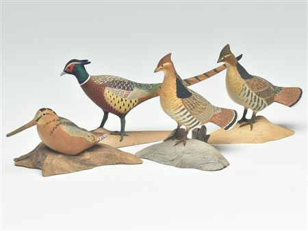 Harold Nelson Gibbs : Four miniature upland game birds