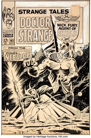 Dan Adkins : Dan Adkins Strange Tales #162 Doctor Strange Cover Original Art (Marvel, 1967)