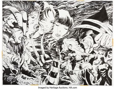 Steve Lightle : Steve Lightle Marvel Comics Presents #151 Wraparound Cover Original Art (Marvel, 1994)