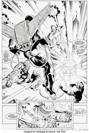 Tom Grummett : Tom Grummett and Doug Hazlewood Adventures of Superman #498 Story Page 18 Death of Superman Original Art (DC, 1993)