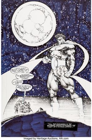 Stephen Platt : Stephen Platt Marc Spector: Moon Knight #60 Splash Page 22 Original Art (Marvel, 1994)