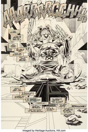 Adam Kubert : Wolverine #75 Splash Page 31 Original Art (Marvel, 1993)