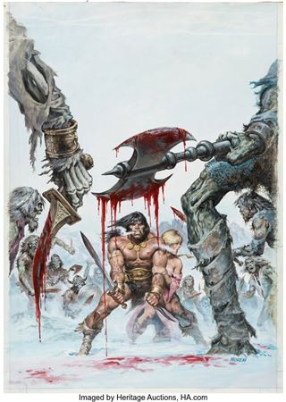 Earl H Norem : Savage Sword of Conan #39 Cover Painting Original Art (Marvel, 1979)