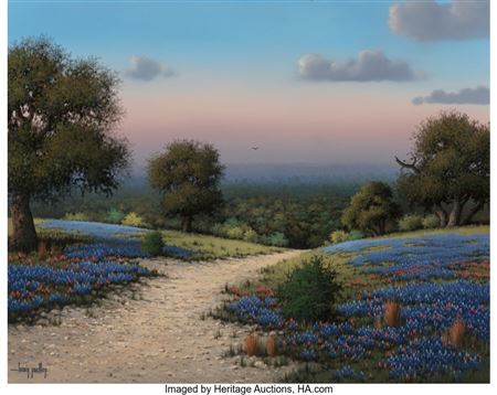 Larry Prellop : Bluebonnets at Dusk