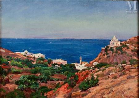 Leon Giffard : View of Korbous, Tunisia