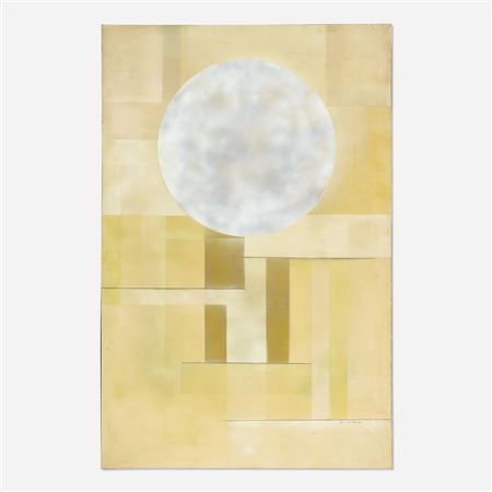 Eugenia Okoshi : White Disc on Yellow Background