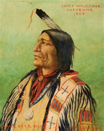 Elbridge Ayer Burbank : 'Standing Soldier, Sioux 1899 and Chief Wolf Robe, Cheyenne 1900 (2)'