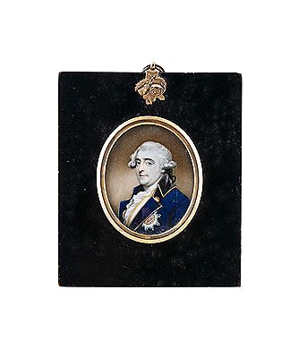 Richard Bull : Portrait miniature of William Robert Fitzgerald