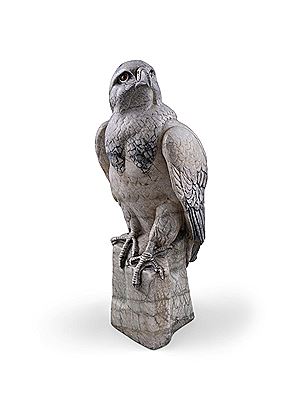 Fritz Kochendorfer : A carved white marble figure of an eagle