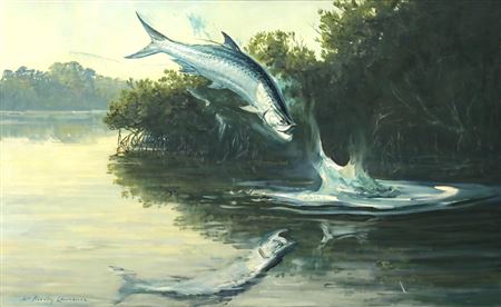 William Goadby Lawrence : Leaping Tarpon