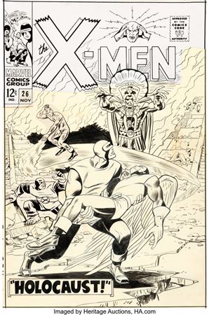 Werner Roth : Werner Roth, Jack Kirby, and Dick Ayers The X-Men #26 Cover Original Art (Marvel, 1966)