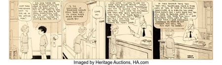 Harold Lincoln Gray : Harold Gray Little Orphan Annie #8 Daily Comic Strip Original Art dated 8-13-1924 (Chicago Tribune, 1924)