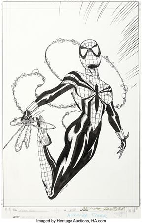 Patrick Olliffe : Pat Olliffe and Al Williamson Spider-Girl #2 Variant Cover Original Art (Marvel, 1998)