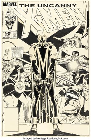 John Salvatore Romita Jr : The Uncanny X-Men #200 Cover Original Art (Marvel, 1985)