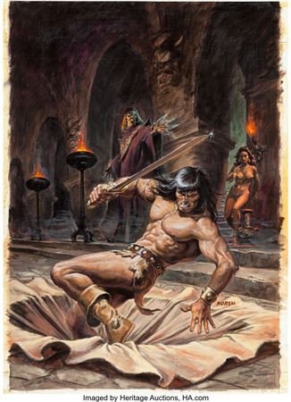 Earl H Norem : Savage Sword of Conan #53 Cover Painting Original Art (Marvel, 1980)