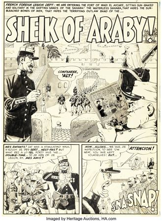 John Severin : MAD #3 Complete 7-Page Story 'Sheik of Araby!' Original Art (EC, 1953)