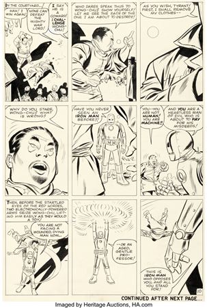 Don Heck : Don Heck Tales of Suspense #39 Iron Man Story Page 10 Original Art (Marvel, 1963)