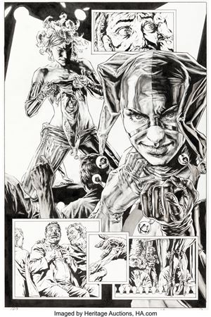 Lee Bermejo : Lee Bermejo Joker Story Page 19 Harley Quinn Original Art (DC, 2008)