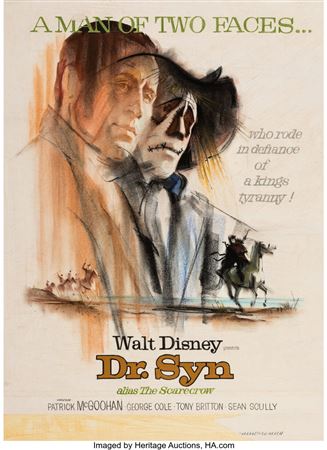 Paul Wenzel : Dr Syn, Alias the Scarecrow Preliminary Poster Study Original Art