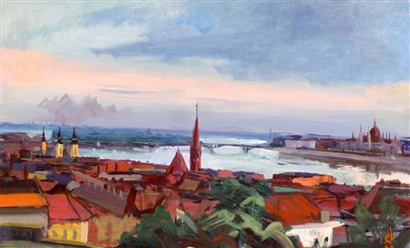 Denisch Osz : Panorama of Budapest, 1960