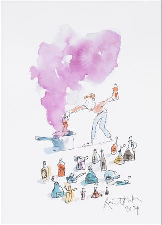 Quentin Blake : George Kranky from George's Marvellous Medicine