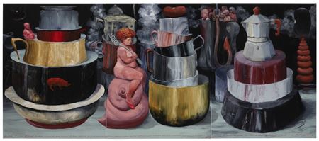 Roberto Fabelo : Arte culinario-triptych