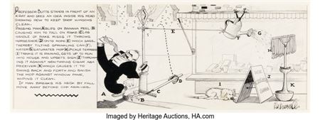 Rube Lucius Goldberg : Daily Comic Strip Original Art (undated)