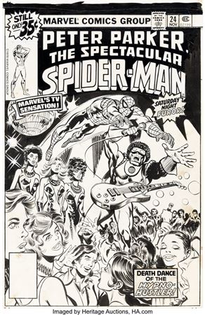 Frank Springer : Spectacular Spider-Man #24 Cover Original Art (Marvel, 1978)