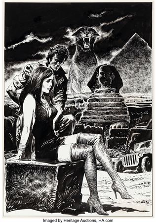 Jose Ortiz : José Ortiz Vampirella #96 Pantha Splash Page 1 Original Art (Warren, 1981)