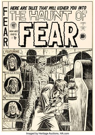 Al Feldstein : Al Feldstein Haunt of Fear #4 Cover Original Art (EC, 1950)