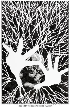 Mike Perkins : Mike Perkins The Swamp Thing #13 Cover Original Art (DC, 2022)