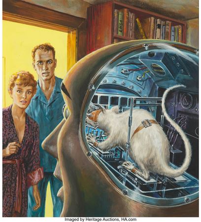 Edward Emshwiller : Rat in the Skull, IF Science Fiction digest magazine cover