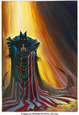 Norm Breyfogle : Norm Breyfogle Batman: Holy Terror Cover Painting Original Art (DC, 1991)