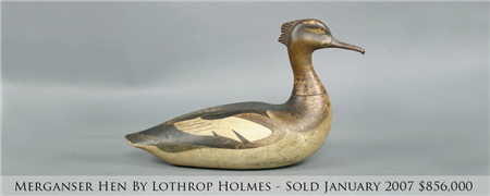 Merganser Hen by Lothrop Holmes - Sold January 2007, $856,000